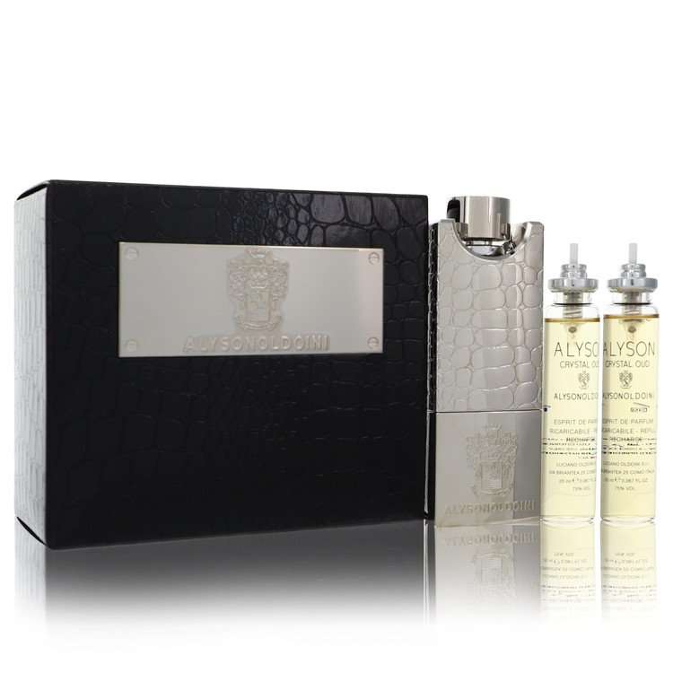 Alyson Oldoini Crystal Oud by Alyson Oldoini Eau De Parfum Refillable Spray Includes 3 x 20ml Refills and Refillable Atomizer for Men