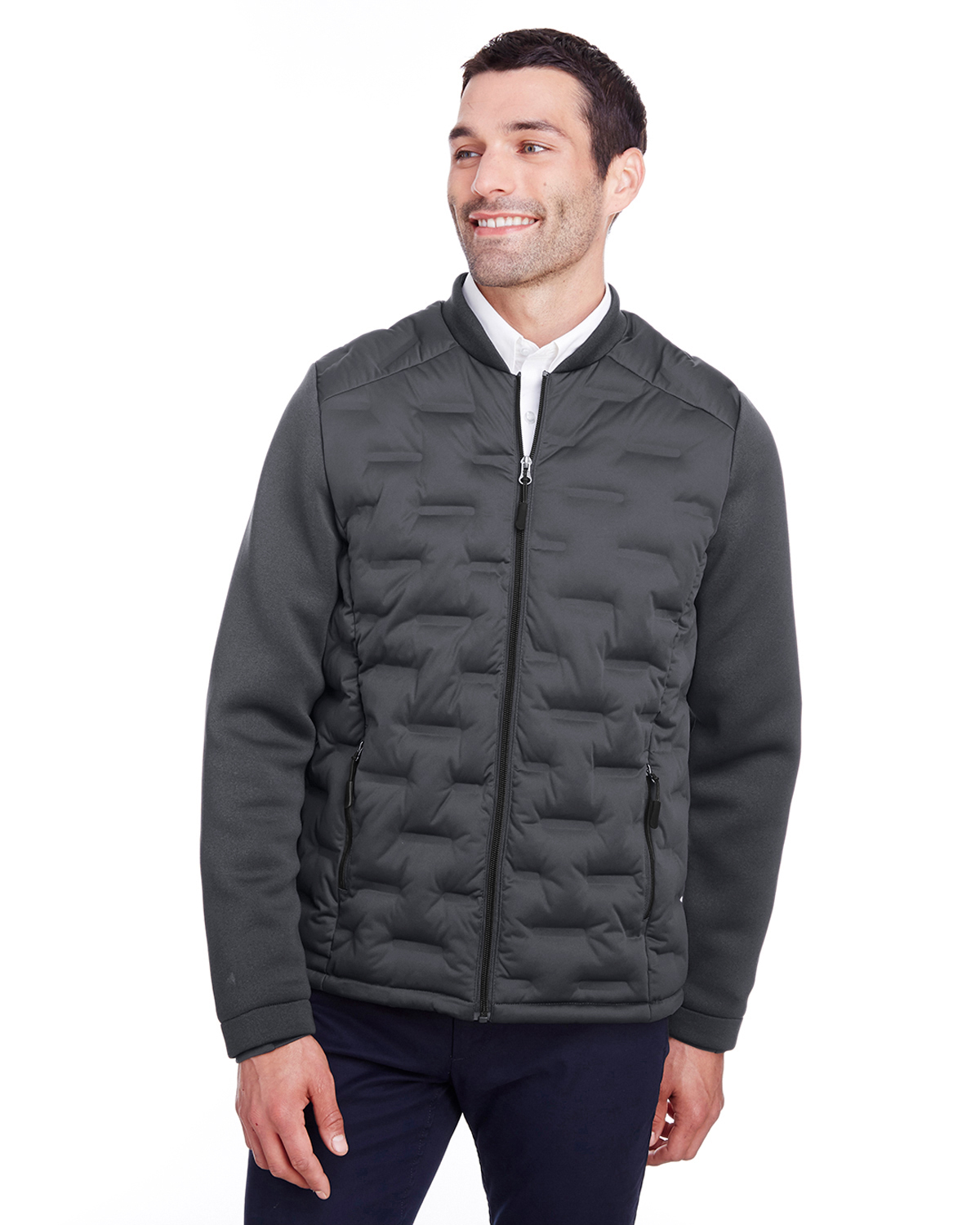 North End NE710 Men's Loft Pioneer Hybrid Bomber Jacket