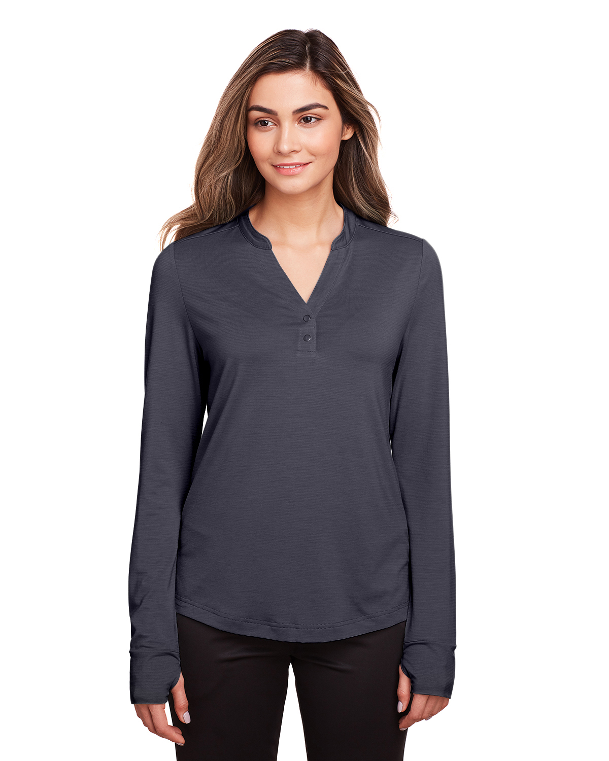 North End NE400W Ladies' Jaq Snap-Up Stretch Performance Pullover