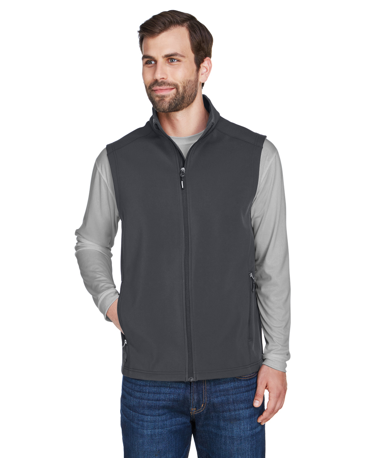 Ash City - Core 365 CE701 Men's Cruise Two-Layer Fleece Bonded Soft Shell Vest