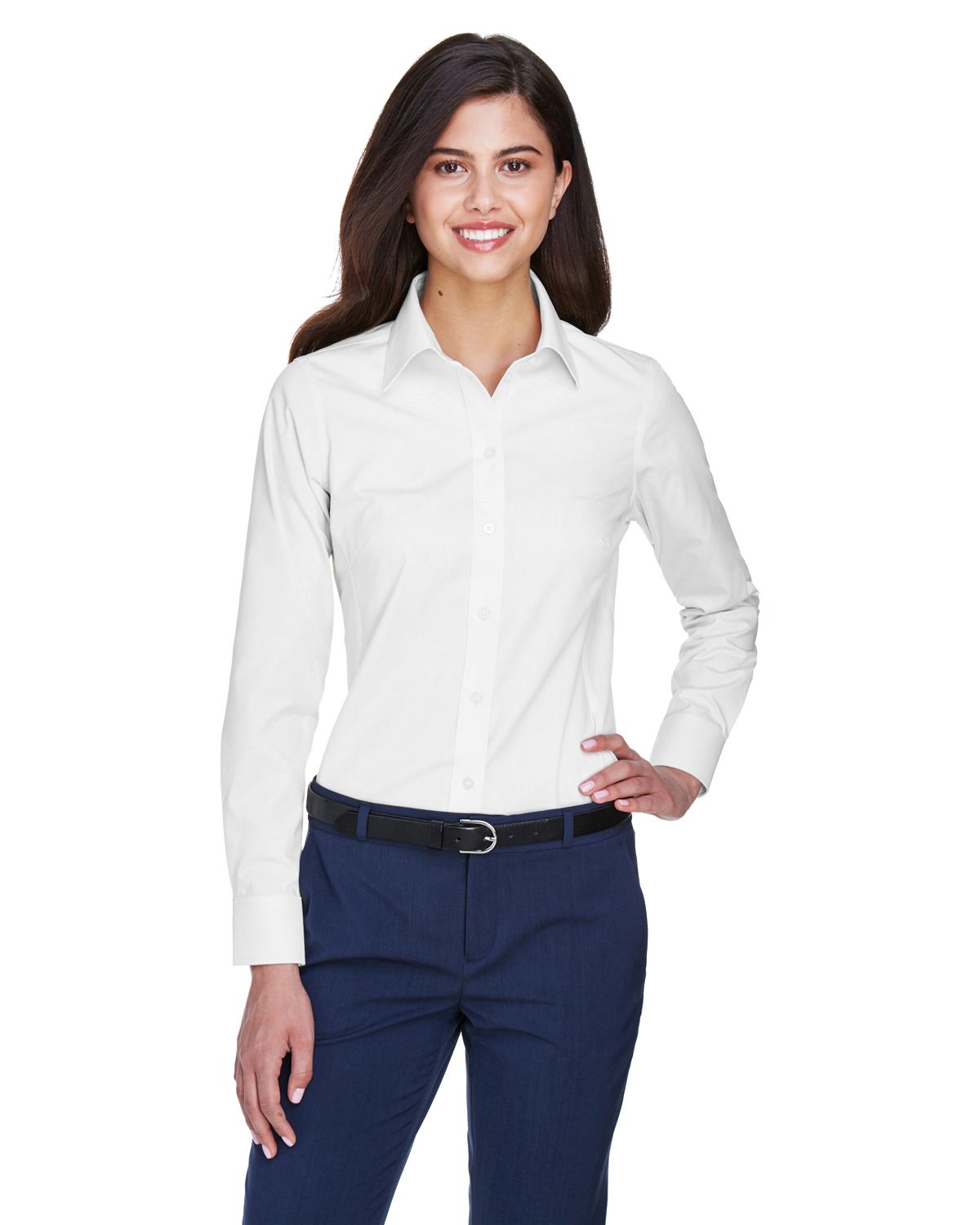 Devon & Jones D630W Ladies' Crown Woven Collection™ Solid Oxford