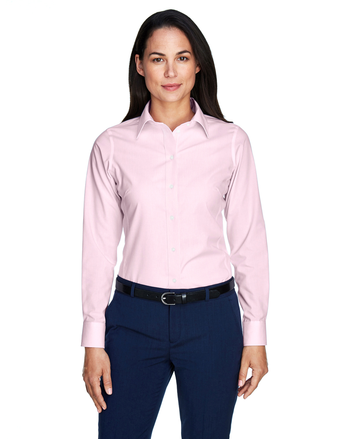 Devon & Jones D645W Ladies' Crown Woven Collection™ Banker Stripe