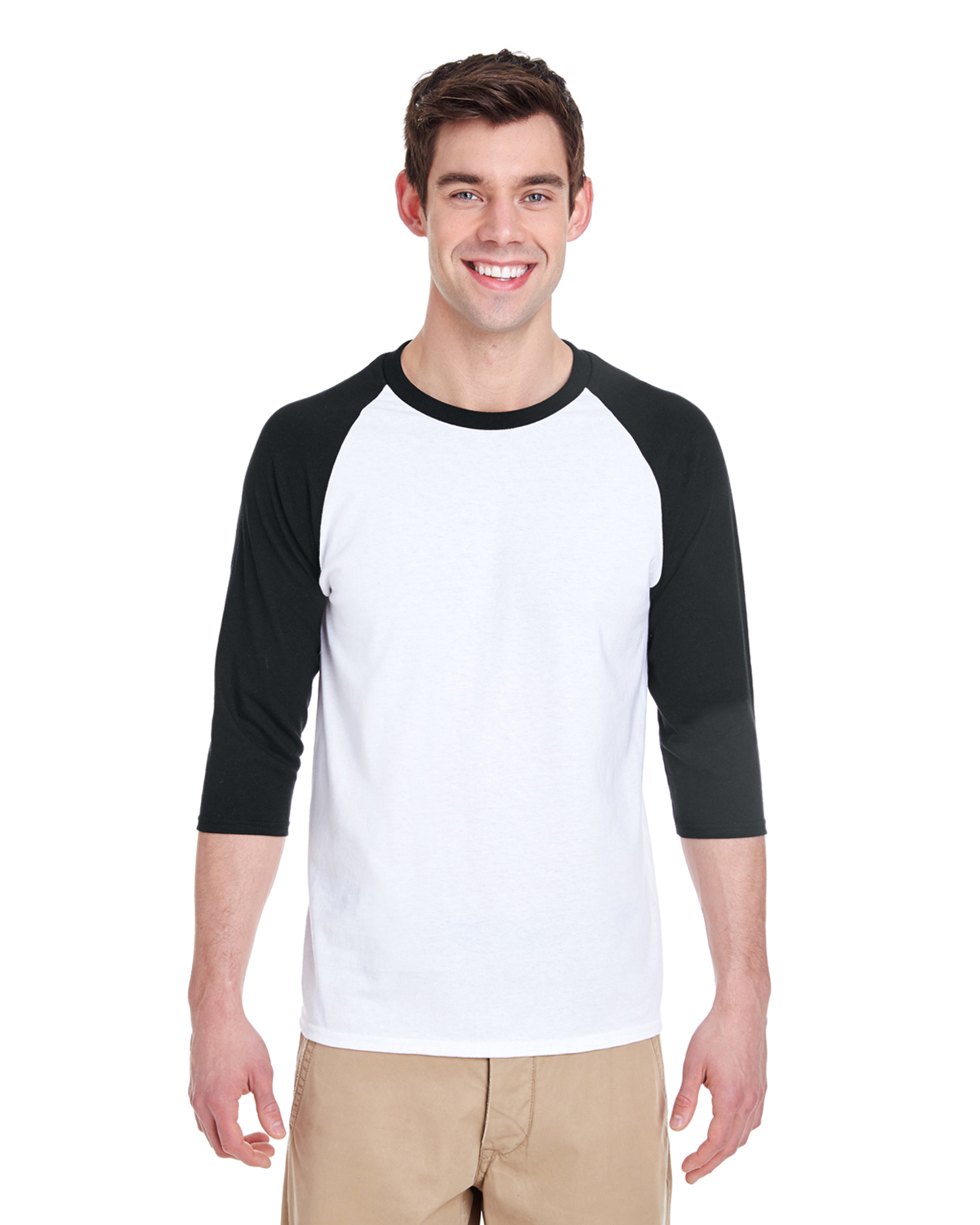 Gildan G570 Adult  Heavy Cotton™ 5.3 oz. 3/4-Raglan Sleeve T-Shirt