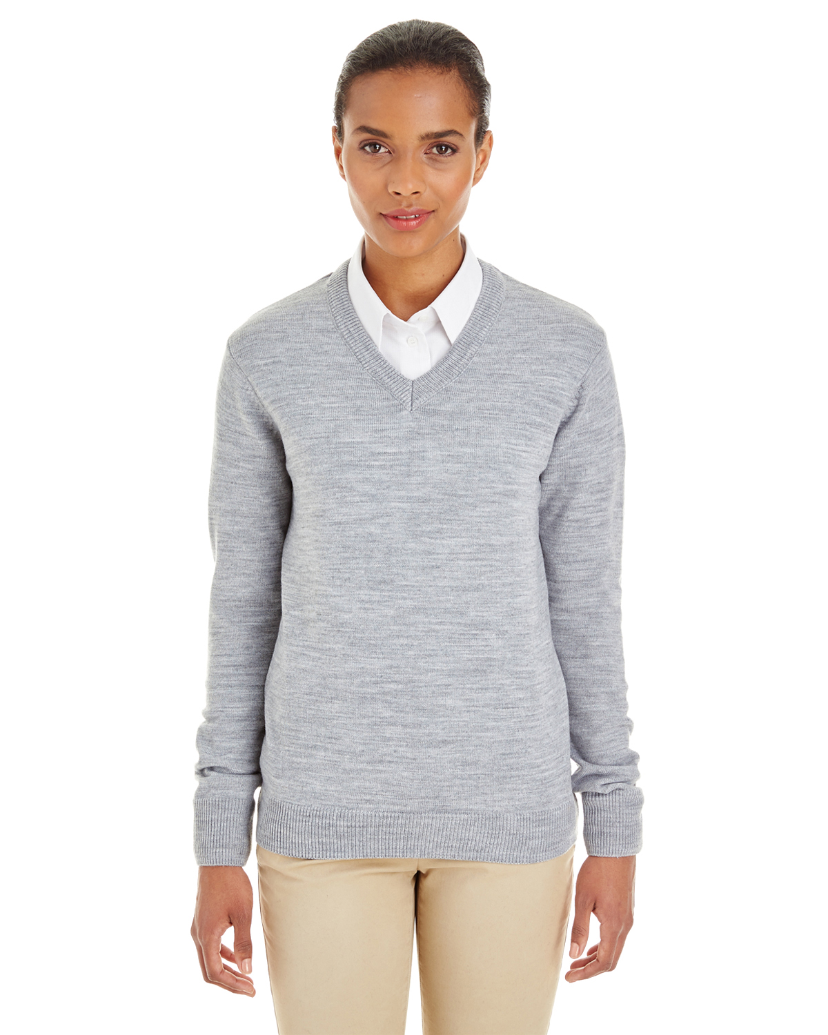 Harriton M420W Ladies' Pilbloc™ V-Neck Sweater