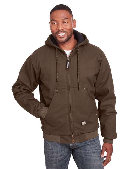 Berne Men's Highland Washed Cotton Duck Hooded Jacket - HJ375