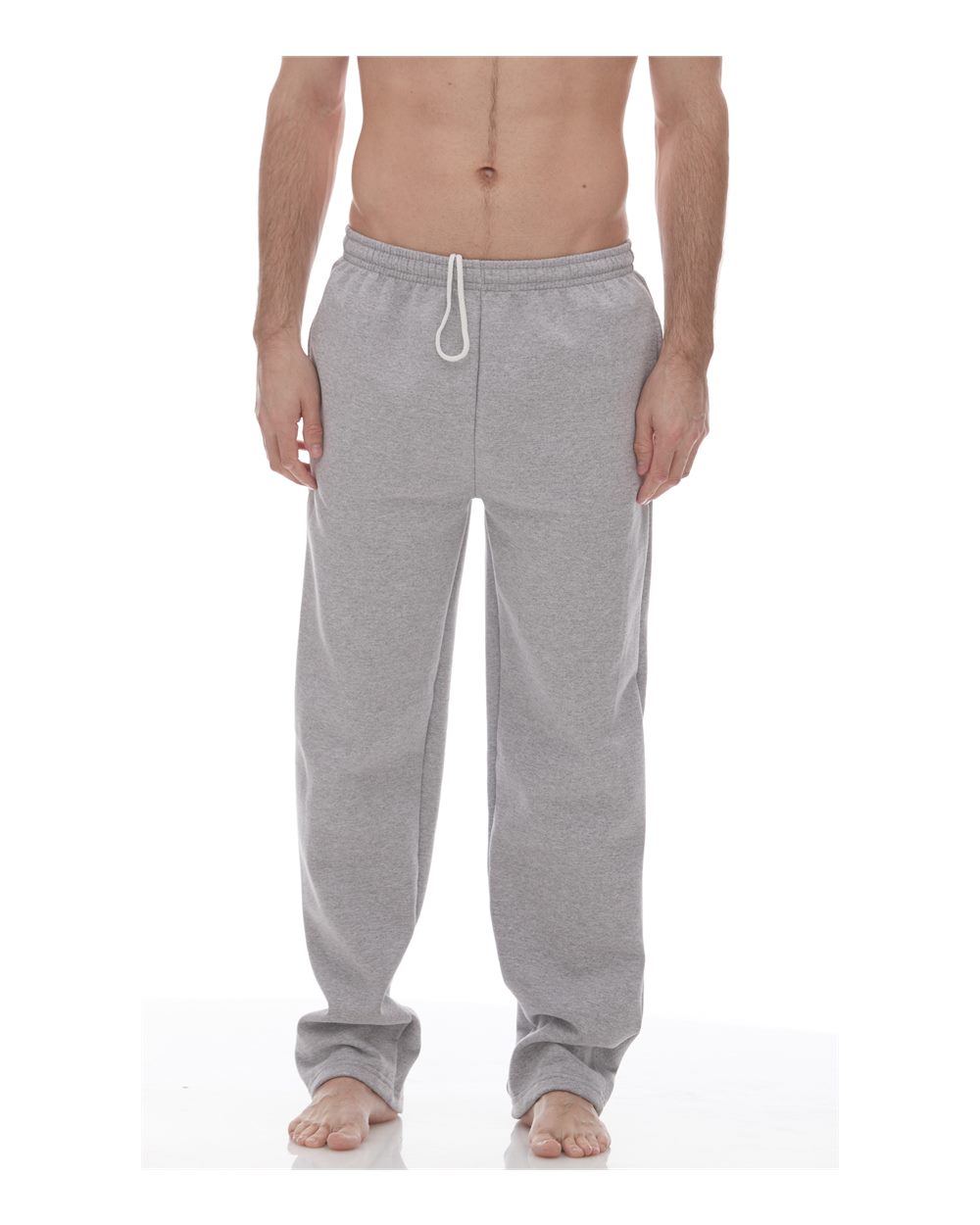 King Fashion KF9022 Pocketed Open Bottom Sweatpants