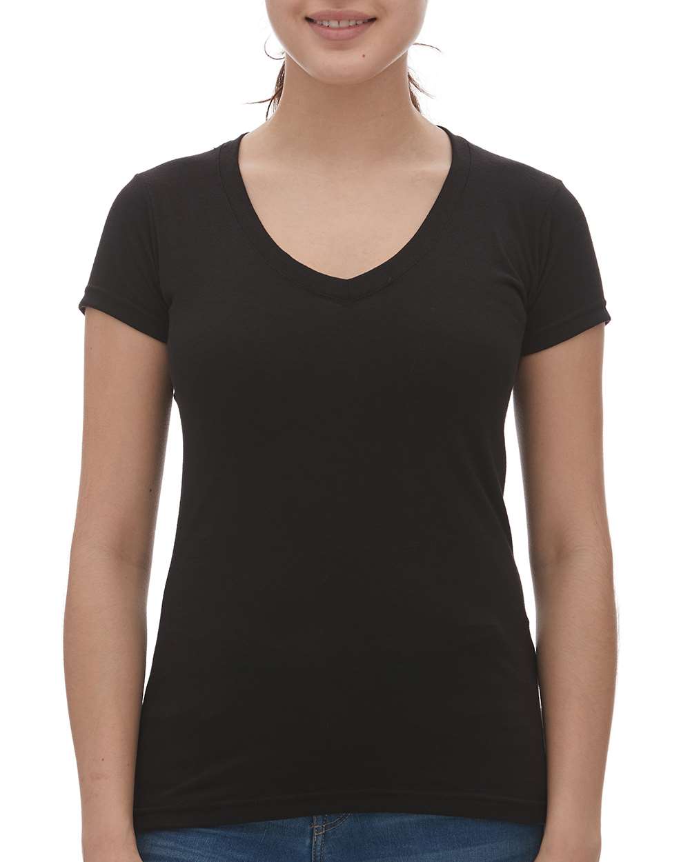 M&O 3542 Women's Fine Blend V-Neck T-Shirt