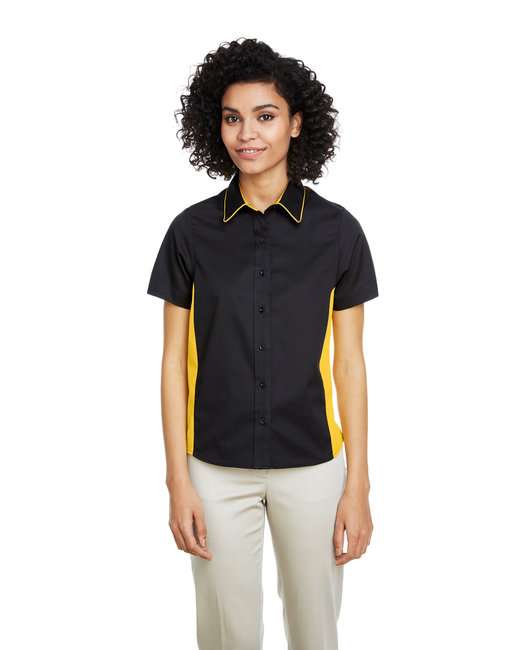 Harriton Ladies' Flash IL Colorblock Short Sleeve Shirt - M586W