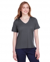 Devon & Jones DG20WB Ladies' CrownLux Performance? Plaited Rolled-Sleeve Top