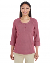 Devon & Jones DG230W Ladies' Central Cotton Blend Mélange Knit Top