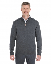 Devon & Jones DG478 Men's Manchester Fully-Fashioned Quarter-Zip Sweater